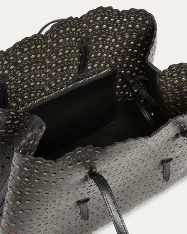 Alaïa Mina 37 Large Perforated Leather Tote Bag | Thumbnail 4 Alaïa Mina 37 Large Perforated Leather Tote Bag | Thumbnail 4