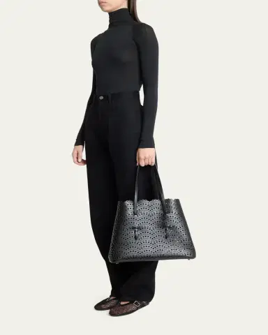 Alaïa Mina 37 Large Perforated Leather Tote Bag | Thumbnail 5 Alaïa Mina 37 Large Perforated Leather Tote Bag | Thumbnail 5