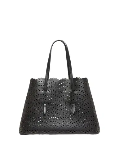 Alaïa Mina 37 Large Perforated Leather Tote Bag | Thumbnail 1 Alaïa Mina 37 Large Perforated Leather Tote Bag | Thumbnail 1