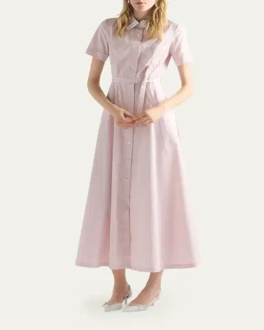 Prada Embroidered Poplin Shirtdress | Thumbnail 2