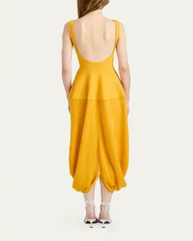 Proenza Schouler Sukki Sleeveless Draped Cocoon Midi Dress | Thumbnail 5 Proenza Schouler Sukki Sleeveless Draped Cocoon Midi Dress | Thumbnail 5