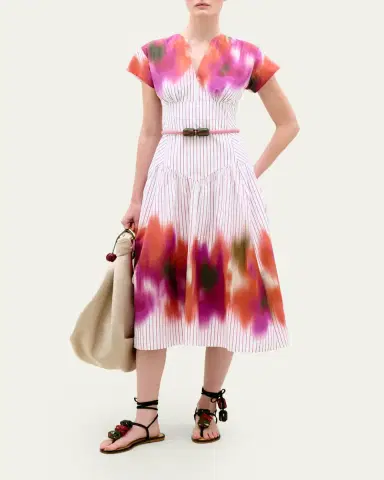 Silvia Tcherassi Antia Belted Midi Dress | Thumbnail 2 Silvia Tcherassi Antia Belted Midi Dress | Thumbnail 2