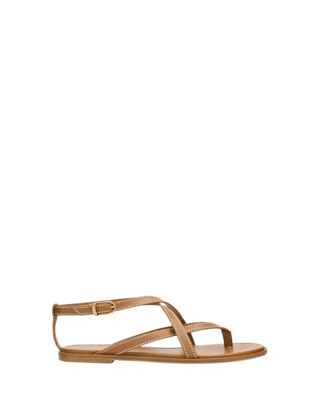 Park Flat Strappy Leather Sandals