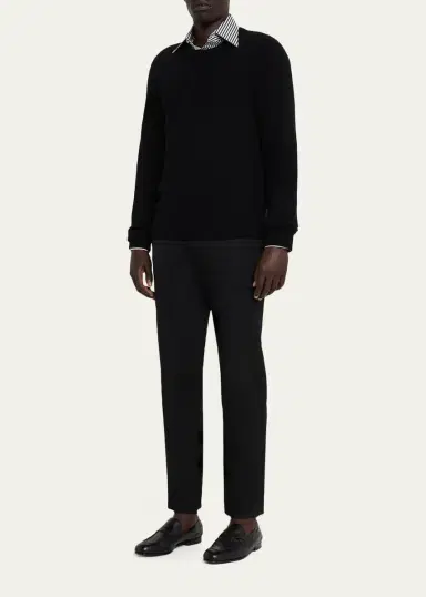 Tom Ford Men's Gigi Leather Twisted-Band Penny Loafers | Thumbnail 3