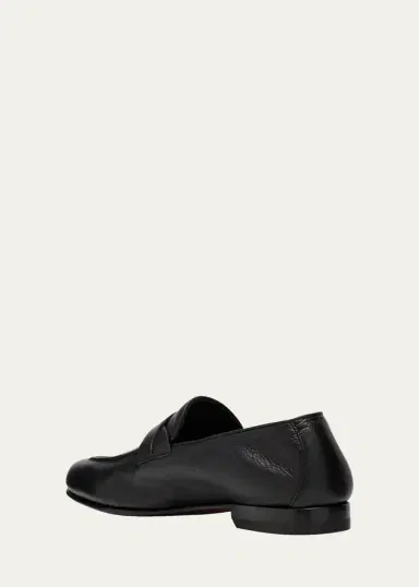 Tom Ford Men's Gigi Leather Twisted-Band Penny Loafers | Thumbnail 4