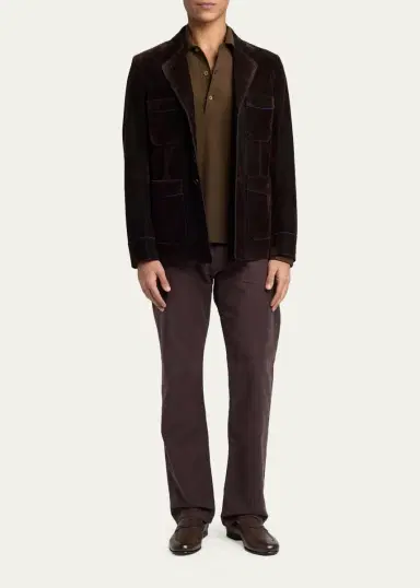 Tom Ford Men's Gigi Leather Twisted-Band Penny Loafers | Thumbnail 7