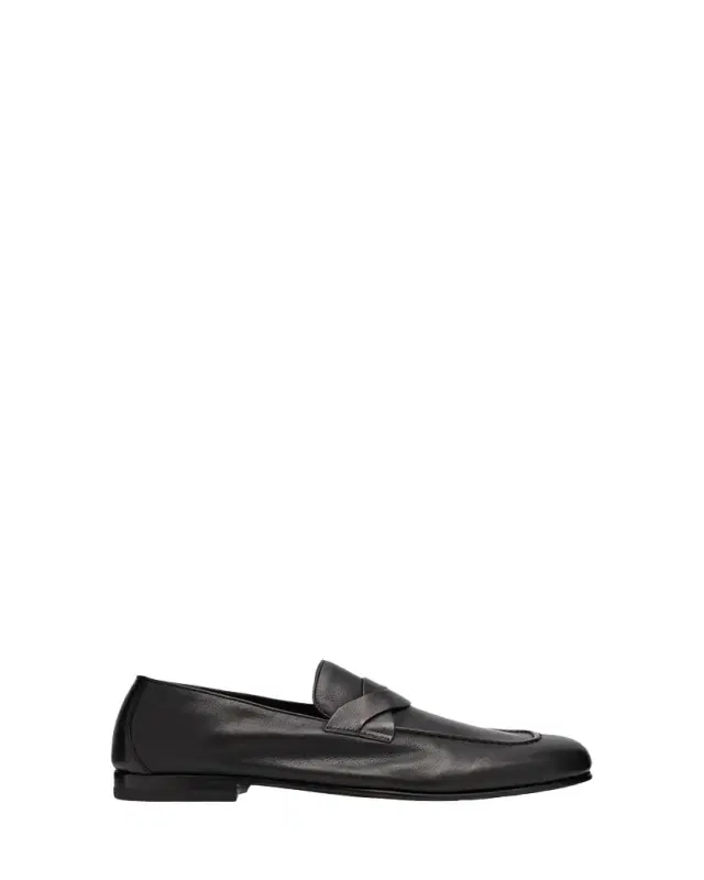 TOM FORD Men's Gigi Leather Twisted-Band Penny Loafers
