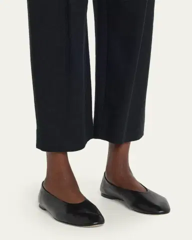 TOTEME Slip Nappa Leather Ballerina Flats | Thumbnail 2