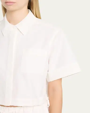 Simkhai Ryett Short-Sleeve Cropped Shirt | Thumbnail 5 Simkhai Ryett Short-Sleeve Cropped Shirt | Thumbnail 5