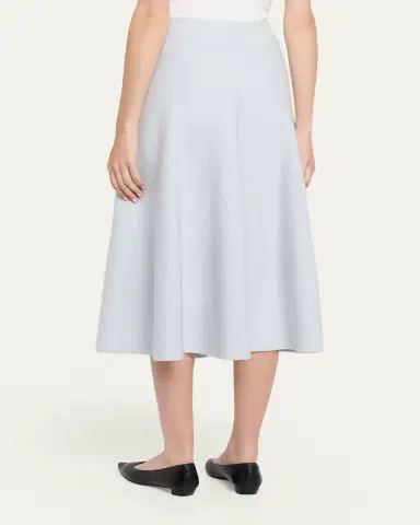 Brandon Maxwell Miller Structured Wool Midi Skirt | Thumbnail 3 Brandon Maxwell Miller Structured Wool Midi Skirt | Thumbnail 3