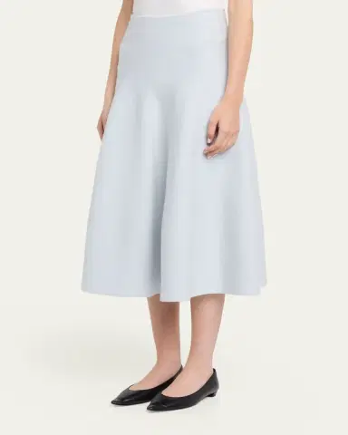 Brandon Maxwell Miller Structured Wool Midi Skirt | Thumbnail 4 Brandon Maxwell Miller Structured Wool Midi Skirt | Thumbnail 4