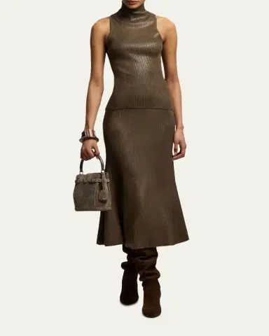 Ralph Lauren Collection The Ralph Suede Bucket Bag | Thumbnail 4