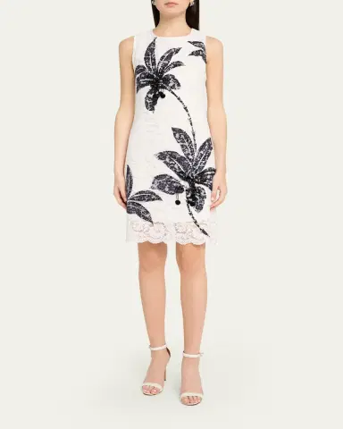 Kobi Halperin Maren Sleeveless Palm Leaf-Print Lace Dress | Thumbnail 2