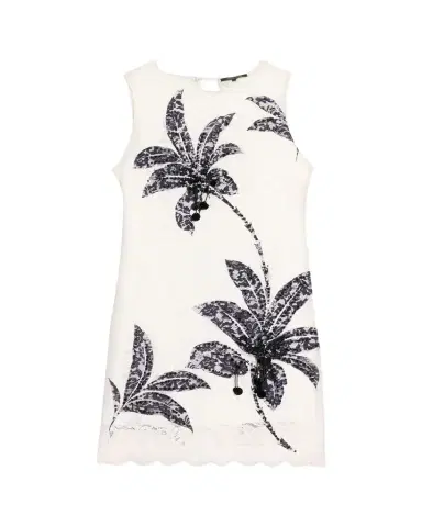 Kobi Halperin Maren Sleeveless Palm Leaf-Print Lace Dress | Thumbnail 1