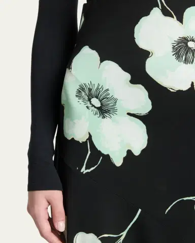 Alaïa Asymmetric Floral-Print Jersey Midi Skirt | Thumbnail 5 Alaïa Asymmetric Floral-Print Jersey Midi Skirt | Thumbnail 5