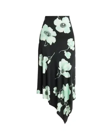 Alaïa Asymmetric Floral-Print Jersey Midi Skirt | Thumbnail 1 Alaïa Asymmetric Floral-Print Jersey Midi Skirt | Thumbnail 1