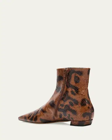 Proenza Schouler Trap Snake-Embossed Leather Ankle Boots | Thumbnail 2