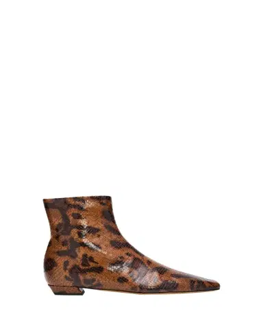 Proenza Schouler Trap Snake-Embossed Leather Ankle Boots | Thumbnail 1