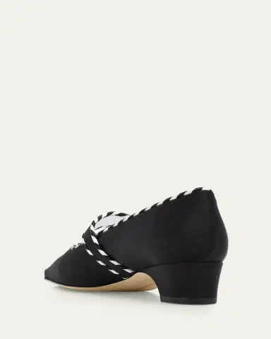 Manolo Blahnik 30mm Zaera Satin Mary Jane Pumps | Thumbnail 2