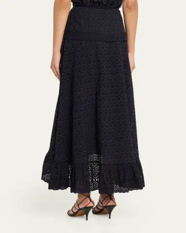 Ulla Johnson Violetta Cotton Eyelet Maxi Skirt | Thumbnail 3 Ulla Johnson Violetta Cotton Eyelet Maxi Skirt | Thumbnail 3