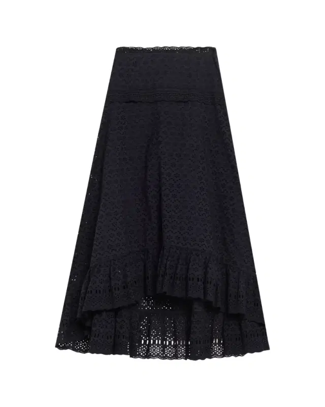 Violetta Cotton Eyelet Maxi Skirt