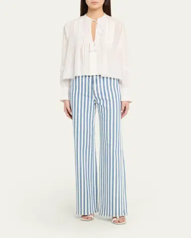 Veronica Beard Sawyer Ramie Blouse | Thumbnail 2 Veronica Beard Sawyer Ramie Blouse | Thumbnail 2