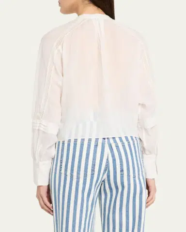 Veronica Beard Sawyer Ramie Blouse | Thumbnail 3 Veronica Beard Sawyer Ramie Blouse | Thumbnail 3