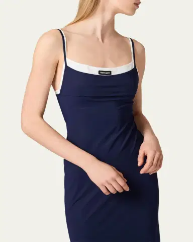 Miu Miu Layered Midi Cami Dress | Thumbnail 4 Miu Miu Layered Midi Cami Dress | Thumbnail 4