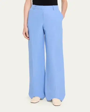 Lafayette 148 New York Gates Wide-Leg Silk-Linen Pants | Thumbnail 4 Lafayette 148 New York Gates Wide-Leg Silk-Linen Pants | Thumbnail 4