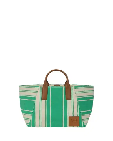 WE-AR4 The Riviera Striped Canvas Tote Bag | Thumbnail 1