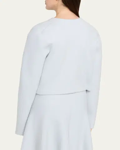 Brandon Maxwell Ryder Wool Knit Crop Jacket | Thumbnail 3 Brandon Maxwell Ryder Wool Knit Crop Jacket | Thumbnail 3