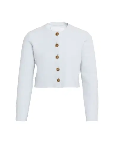 Brandon Maxwell Ryder Wool Knit Crop Jacket | Thumbnail 1 Brandon Maxwell Ryder Wool Knit Crop Jacket | Thumbnail 1