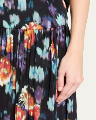 Ulla Johnson Blanche Pleated Floral Midi Skirt | Thumbnail 5 Ulla Johnson Blanche Pleated Floral Midi Skirt | Thumbnail 5