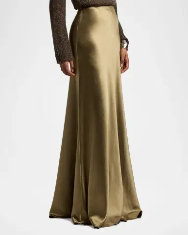 Ralph Lauren Collection Masina Satin Skirt | Thumbnail 5 Ralph Lauren Collection Masina Satin Skirt | Thumbnail 5