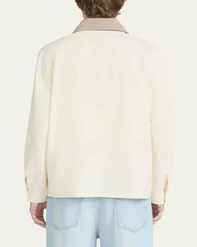 Frame Men's Corduroy-Collar Canvas Shirt Jacket | Thumbnail 3