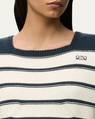 Loewe Short-Sleeve Stripe Knit Sweater | Thumbnail 5 Loewe Short-Sleeve Stripe Knit Sweater | Thumbnail 5