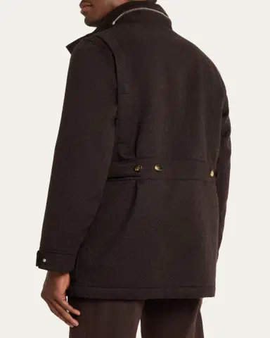 Brunello Cucinelli Men's Cashmere Field Coat | Thumbnail 3