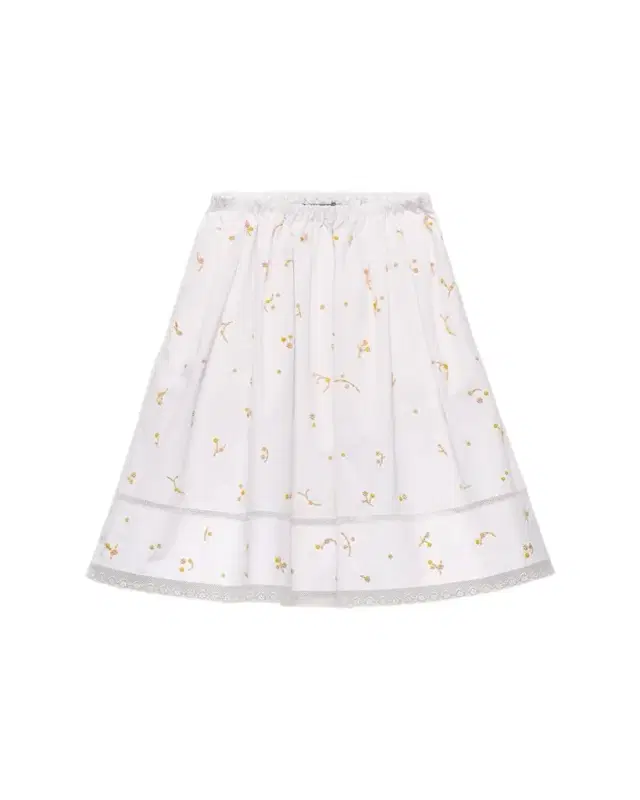 Embroidered Cotton Poplin Skirt