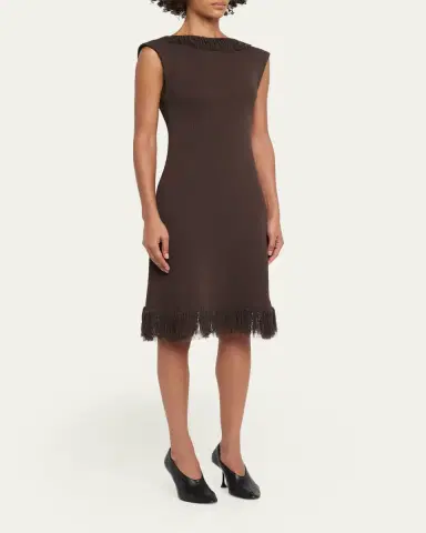 Proenza Schouler Saski Textured Fringe Dress | Thumbnail 4