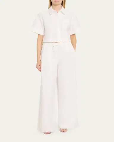 Simkhai Rhea Wide-Leg Cotton Pants | Thumbnail 2 Simkhai Rhea Wide-Leg Cotton Pants | Thumbnail 2