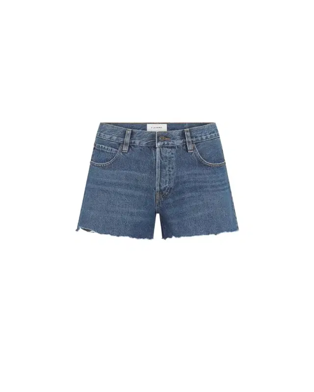 FRAME The Long Hand Denim Shorts