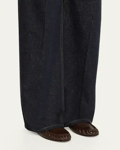 Brunello Cucinelli Leather Ruched Penny Loafers w/ Monili | Thumbnail 2 Brunello Cucinelli Leather Ruched Penny Loafers w/ Monili | Thumbnail 2