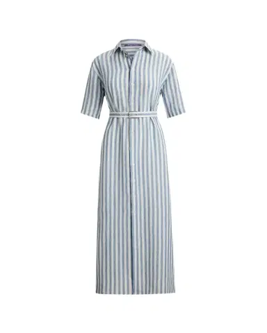 Ralph Lauren Collection Carol Striped Linen Day Dress | Thumbnail 1 Ralph Lauren Collection Carol Striped Linen Day Dress | Thumbnail 1