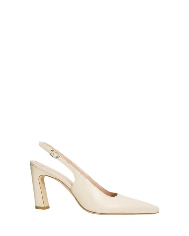 Stuart Weitzman 85mm Stassi Leather Slingback Pumps