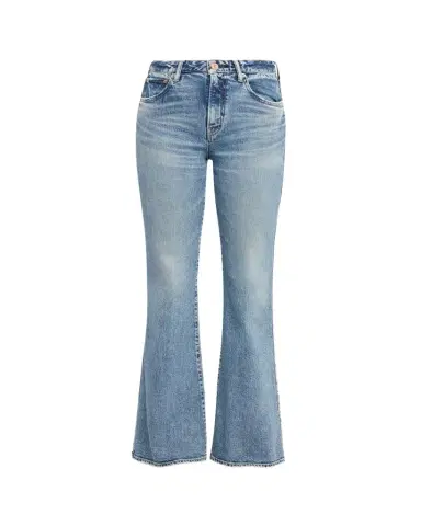 Moussy Vintage Washed Denim Mid-Rise Flared Jeans | Thumbnail 1