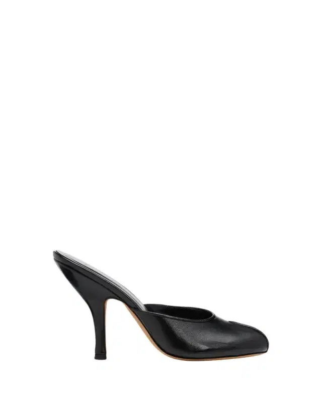 Jude 105mm Date Leather Peep-Toe Mules