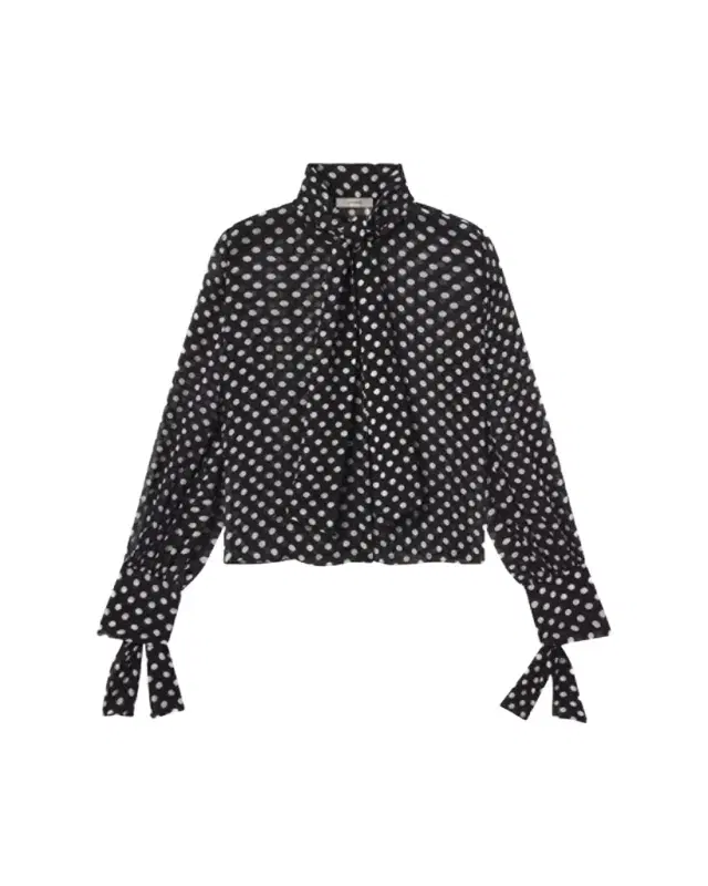 FRAME The Nouvelle Polka Dot Blouse