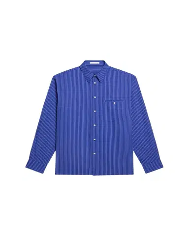 Helmut Lang Men's Pinstripe Poplin Double-Pocket Button-Down Shirt | Thumbnail 1 Helmut Lang Men's Pinstripe Poplin Double-Pocket Button-Down Shirt | Thumbnail 1