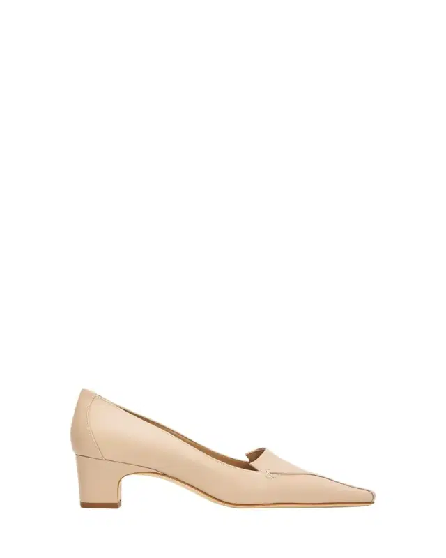 50mm Cleofelo Low-Heel Leather Pumps