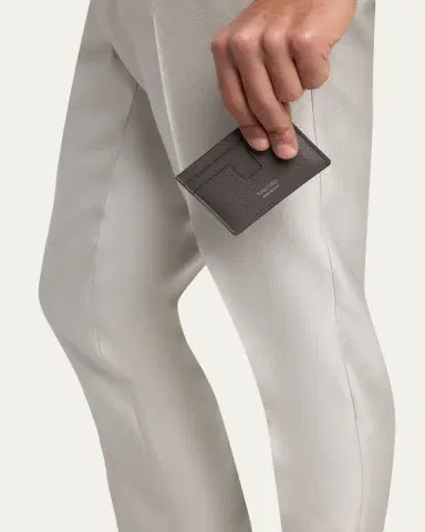 Tom Ford Men's T Line Soft Grain Leather Card Holder | Thumbnail 2 Tom Ford Men's T Line Soft Grain Leather Card Holder | Thumbnail 2
